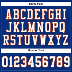 Custom Royal White-Orange Mesh Authentic Football Jersey